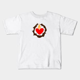 Sacred Heart Of Jesus Symbol Kids T-Shirt